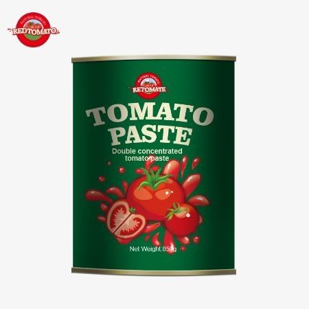 Наша двойная концентрированная томатная паста из Китая, которая вкусна и удобно упакована в легко открываемые 850-граммовые банки.