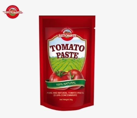 50 граммовая томатная паста в пакете соответствует стандартам ISO, HACCP и BRC для фабричной цены