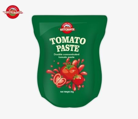 Товарная паста из томатных пакетов в 56 граммов предлагает чистый продукт без добавок.