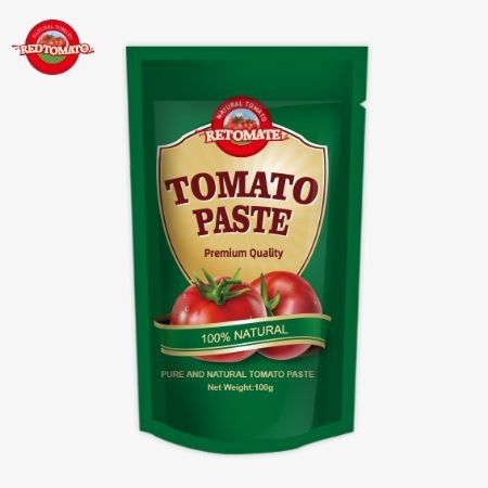 OEM Stand Up Sachet из 100 г двойной концентрированной томатной пасты с чистотой от 30% до 100%