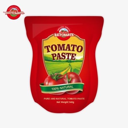 340 грамм торба с томатной пастой соответствует стандартам ISO HACCP и BRC для соответствия ценам на фабрике.