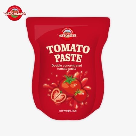 340 граммовный пакет томатной пасты соответствует стандартам ISO HACCP и BRC для заводской цены