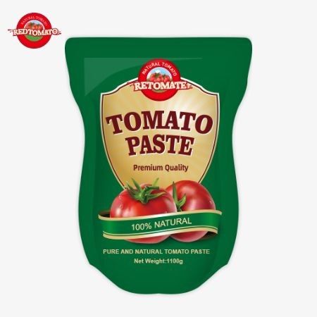 1100 г. Поставленный пакет томатной пасты соответствует стандартам ISO HACCP и BRC, обеспечивающим соблюдение заводской цены