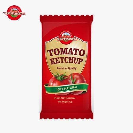 10 граммов кетчупа со сладким и кислым вкусом и чистым натуральным вкусом
