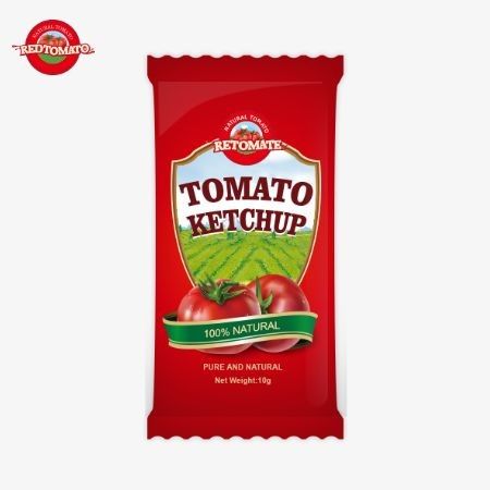 10 граммов кетчупа со сладким и кислым вкусом и чистым натуральным вкусом