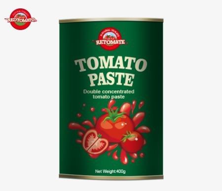 400 грамм томатной пасты, соответствует стандартам ISO HACCP BRC и FDA.