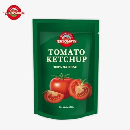 70 грамм кетчупа с чистым натуральным вкусом, заводская цена и соответствует международным стандартам.