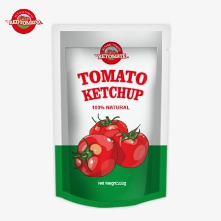 OEM 200 г кеч-сакета с чистым натуральным вкусом, идеально подходит для Китая