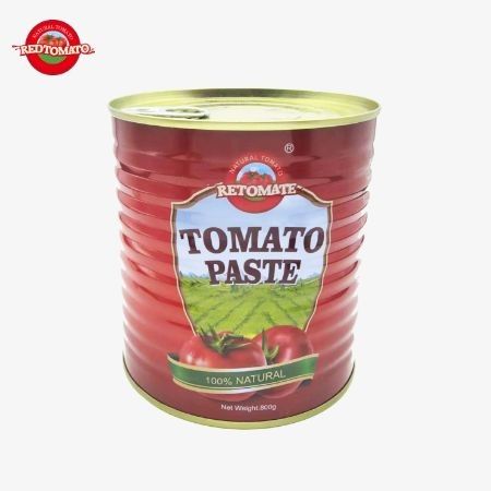 Томатная паста Retomate Own Brand 800г, Brix 28-30%. Предоставляется дизайн бренда и упаковки.