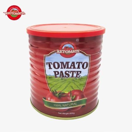 Томатная паста Retomate Own Brand 800г, Brix 28-30%. Предоставляется дизайн бренда и упаковки.
