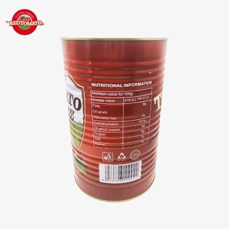 Retomate 4500g консервированная помидоровая паста (Brix 28 ¢ 30%) доступна под нашей маркой с полным брендом и упаковкой дизайн услуг