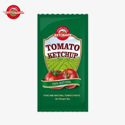 OEM небольшой пакет помидор кетчуп 30 г сладкий и кислый вкус чистый природный вкус стандарты ISO HACCP BRC FDAl