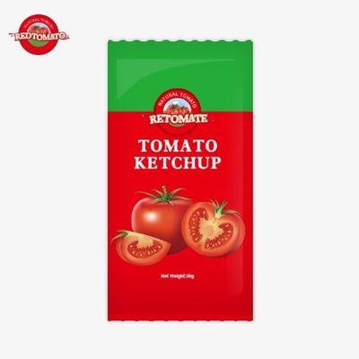 30 граммовый OEM мелкий пакет томатного кетчупа предлагает вкус с чистым, естественным вкусом Он соответствует стандартам ISO HACCP BRC и FDA