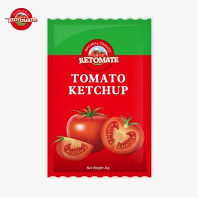 36 грамм OEM томатный кетчуп с чистым натуральным вкусом, соответствующий стандартам ISO HACCP и FDA